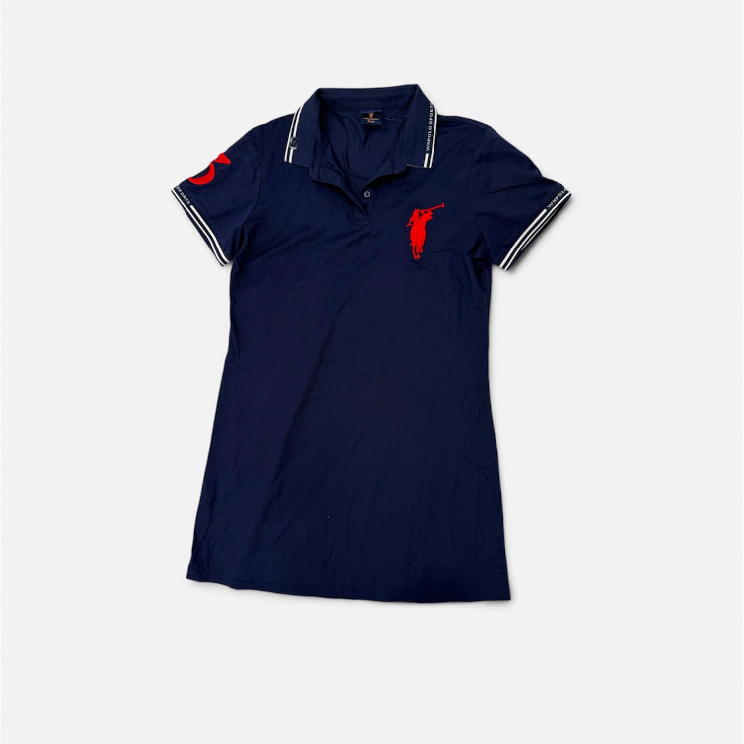 World Polo Γυναικείο Navy Polo Φόρεμα με Κόκκινο Big Logo / Pre-Owned